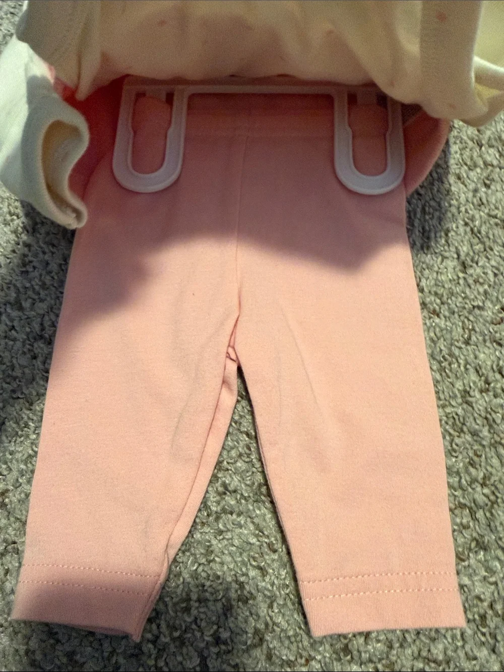 Carter's Pink and Cream Embroidered Baby One-Piece Set